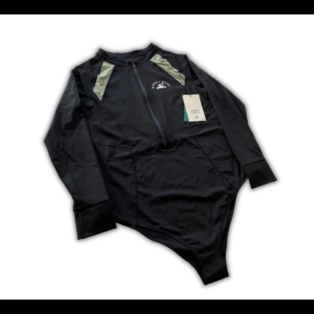 H&M Black and Green Women Swim One Piece - Picture 9 of 12